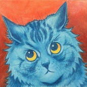 painting of a cat by louis wain